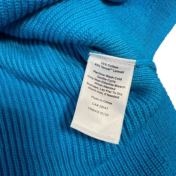 Talbots Blue Ombre Ocean Long Sleeve Cardigan L‎ Women's Lightweight Knit - Picture 4 of 5